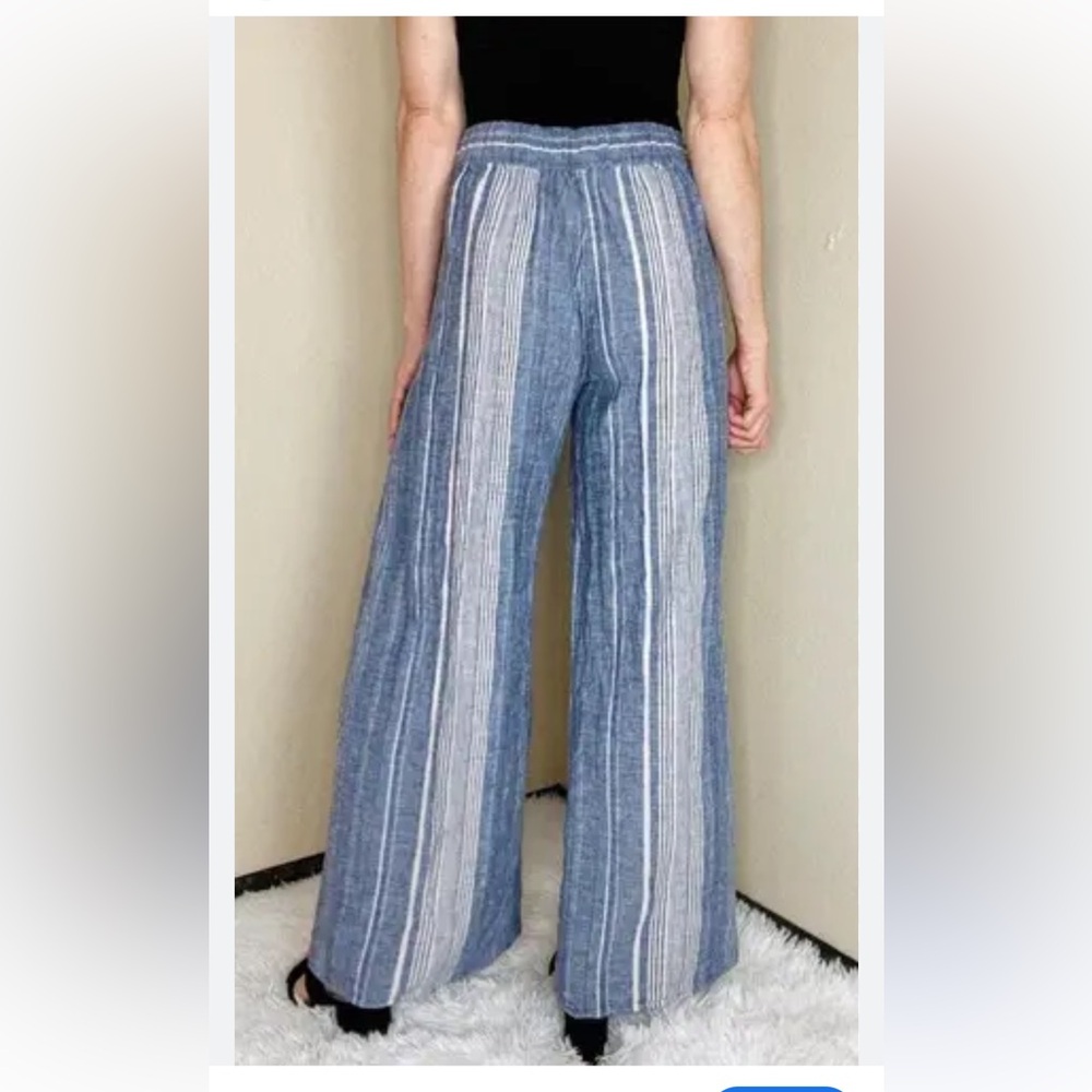Express High Rise Wide Leg Cut out Linen Pants